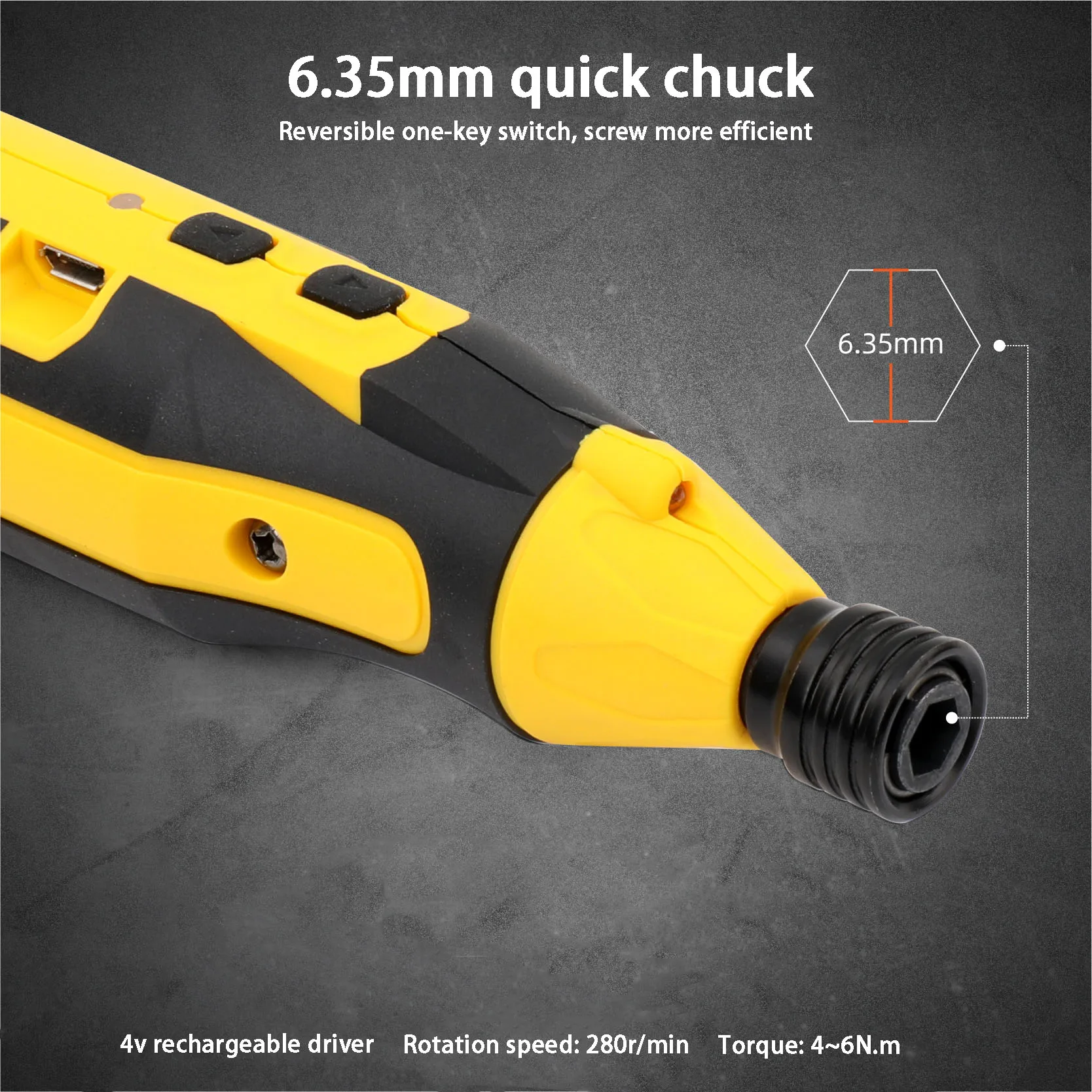 4v Electric Screwdriver Usb Rechargeable Household Wireless Reversible