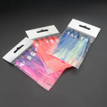 10cm Luminous Silicone and Plastic Squid Lure Octopus Skirt Soft Trolling Fishing Bait for Ocean Boat Fishing – Soft Lure – view 3