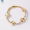 bracelet trèfle-jaune