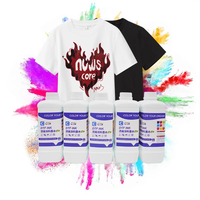High Quality Cmyk White Dtf Inks 1000ml Per Bottle Direct to Film Inkjet Printing Ink