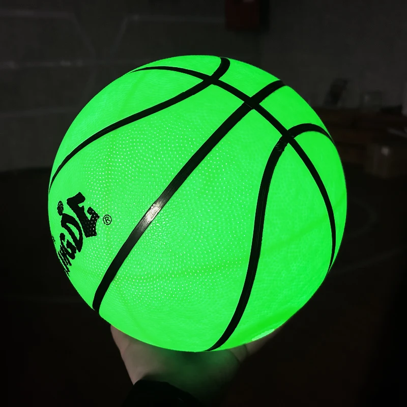 Luminous Custom Glow in the Dark Two High Bright Gifts Light up Rubber LED Basket Basketball Ball