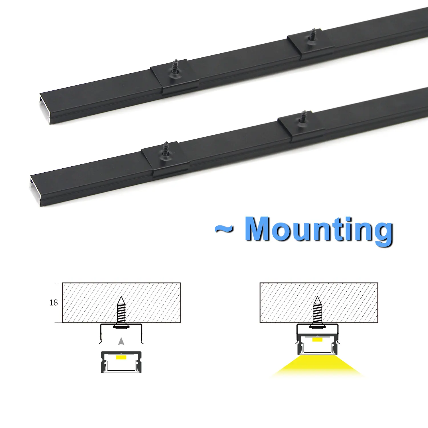 Surface Mounted Extrusion Aluminium Profile Light for Cabinet