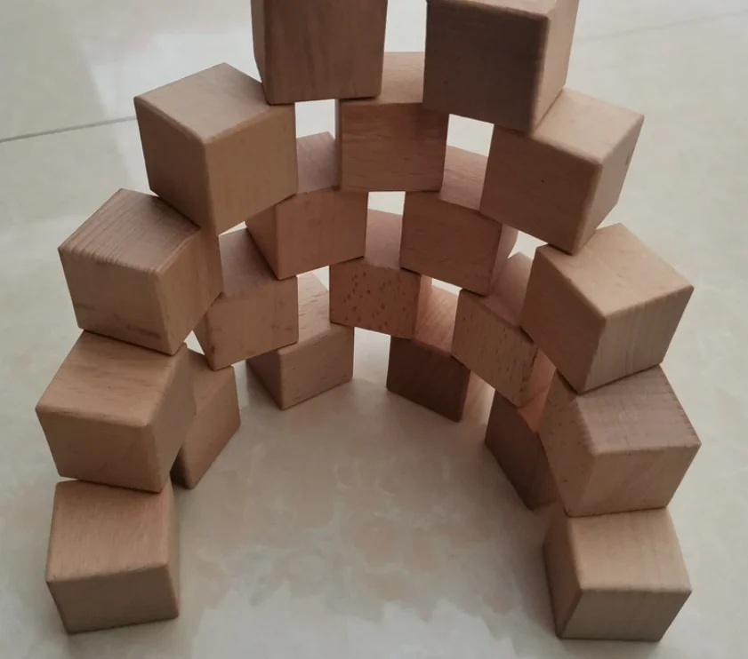 Customizable Size DIY Photo Blocks Natural Wood Educational Cubes for Arts and Crafts Dice and Building Blocks Stamp Category