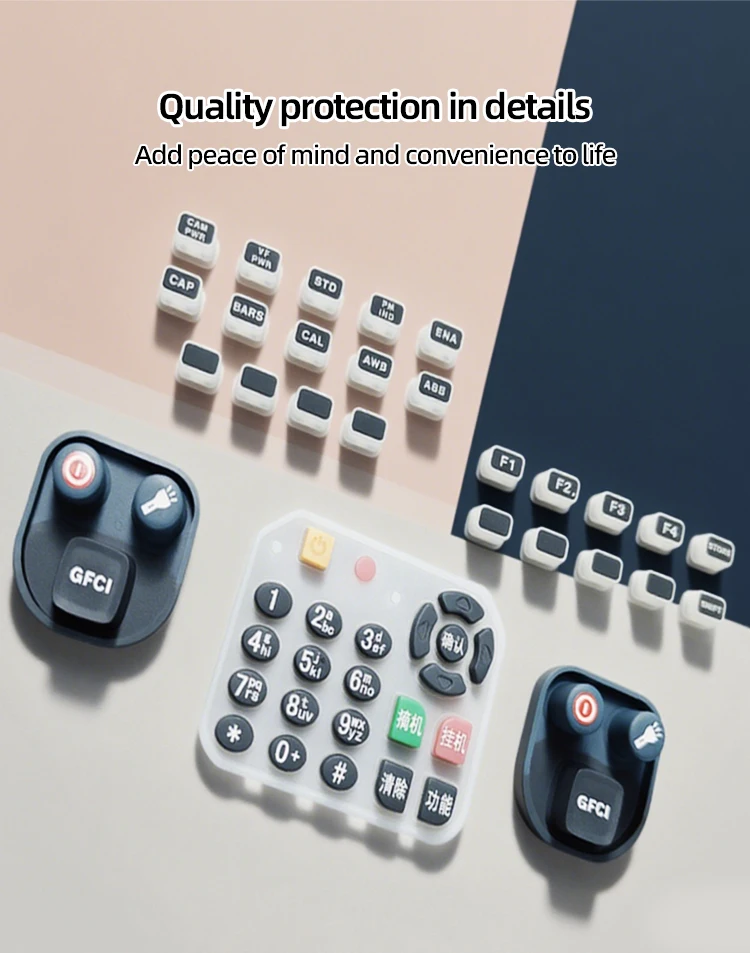 product universal multi use eco friendly silicone keypad for remote controls fitness trackers small appliances industrial-2