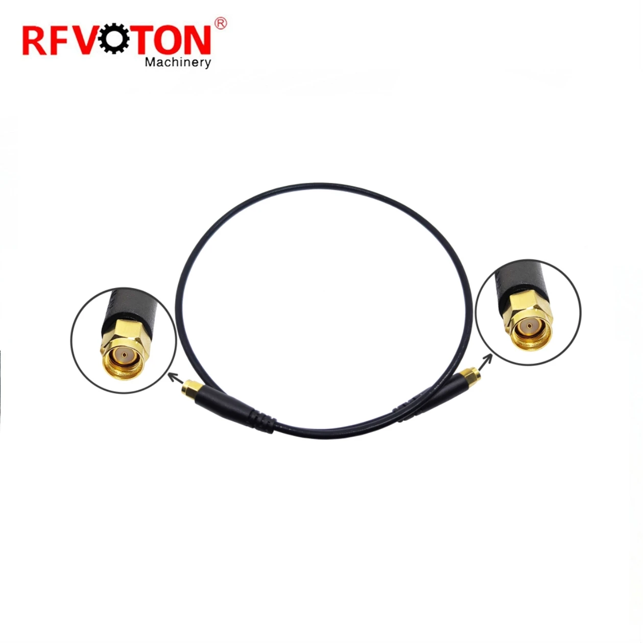Factory Price RP Sma Male Plug to Reverse Polarity Sma Male Macho Rg402 Rg141  Pigtail Jumper Cable Assembly CE Rohs 30cm