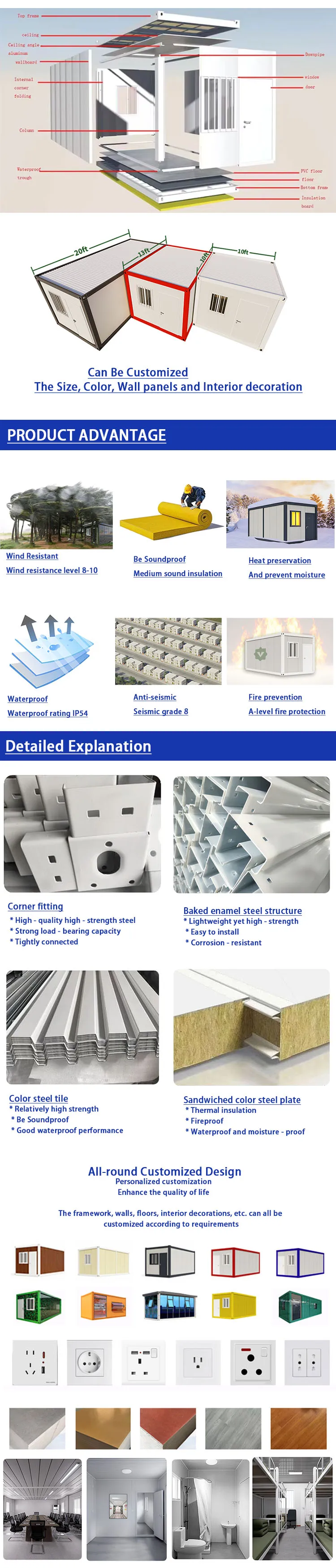 Hot Selling 20ft Portable Prefabricated Metal Garage Collapsible Mini Modular Mobile Steel Container supplier