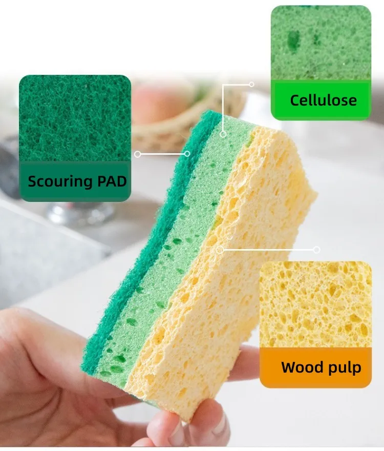 Polyurethane Foam Scrub Abrasive Scouring Pad Cleaning Kitchen Sponge ...