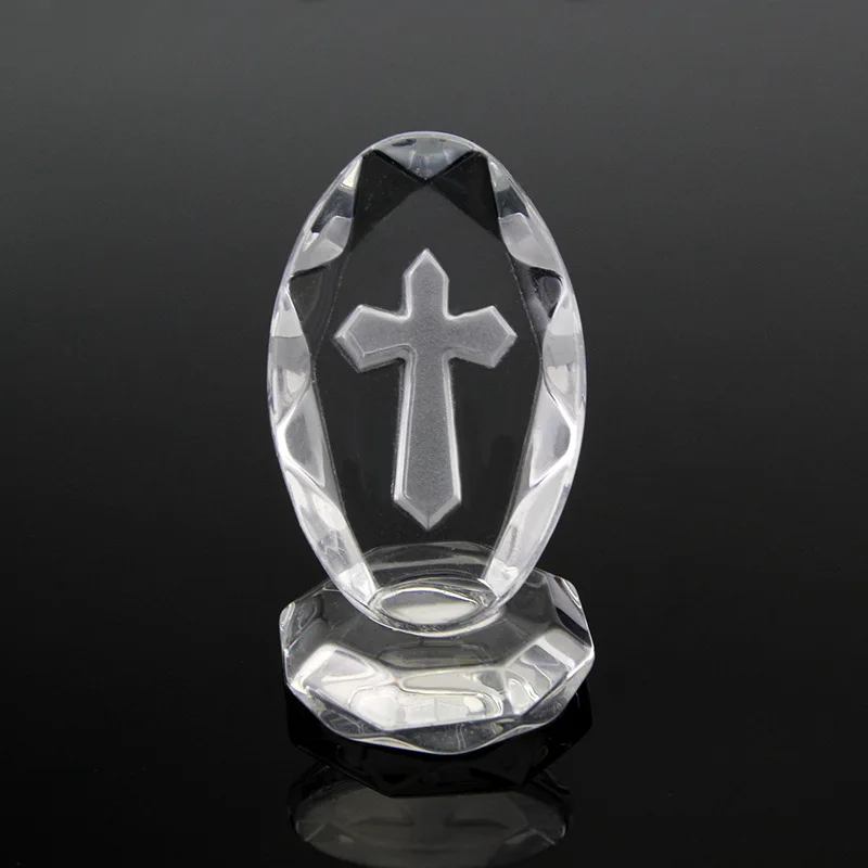 Small Wedding Favors Crystal Cross Standing Baby Christening Gifts