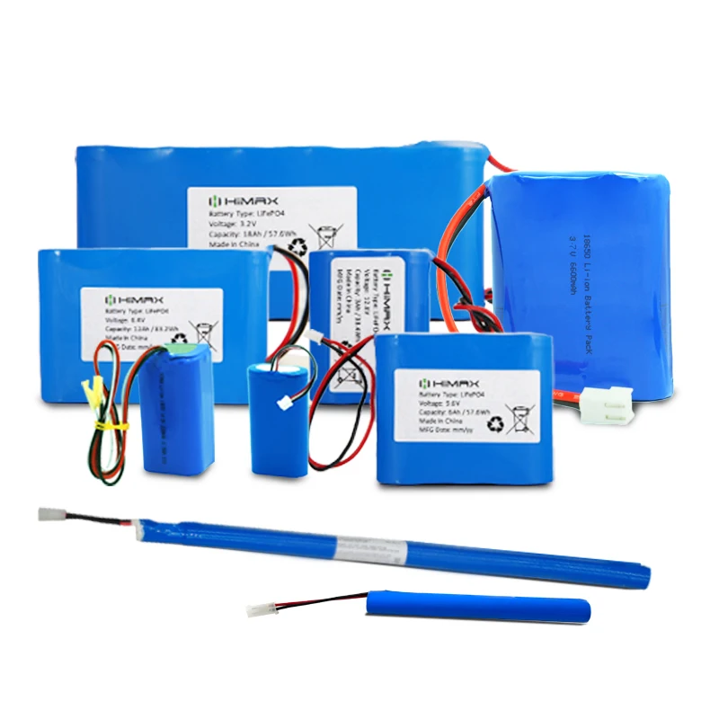 Himax Customizable 1s 2s 3s 4s 18650 Li-ion Battery Pack with BMS 3.7V 7.4V 11.1V 14.8V Rechargeable Lithium Ion CE Certified