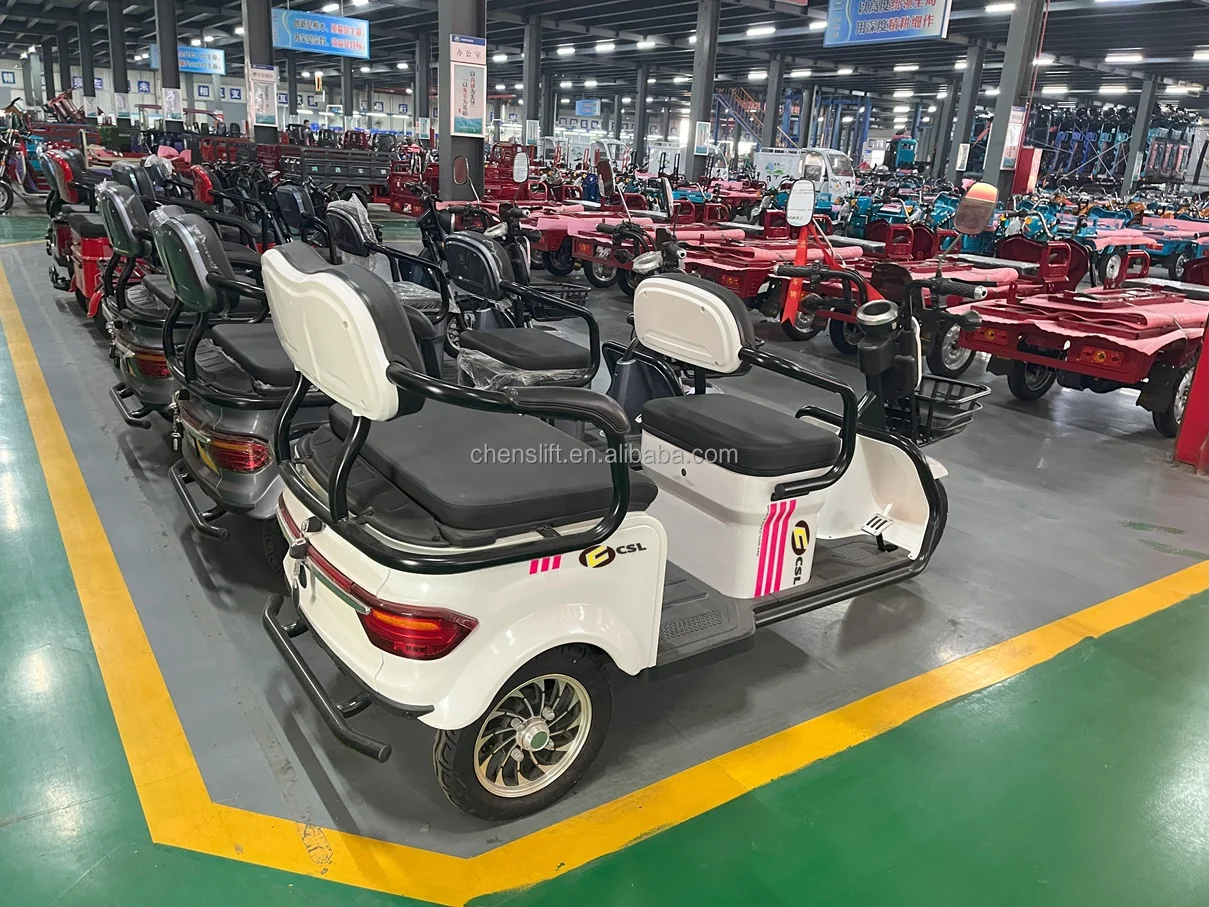 Big Brand Electric Tricycles For Passengers Backing With Soft Seaters