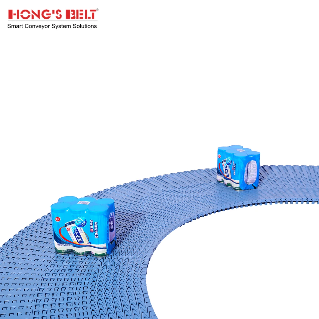 Hongsbelt HS-1201B Side Flexing Small Turning Perforated Top Belt Modular Conveyor Belt