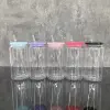 with colorful lids