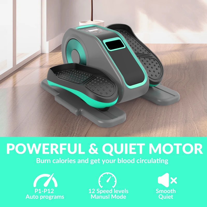 Durable Mini Elliptical Machine Under Desk Fitness Equipment for Elderly ABS Material Home Exercise