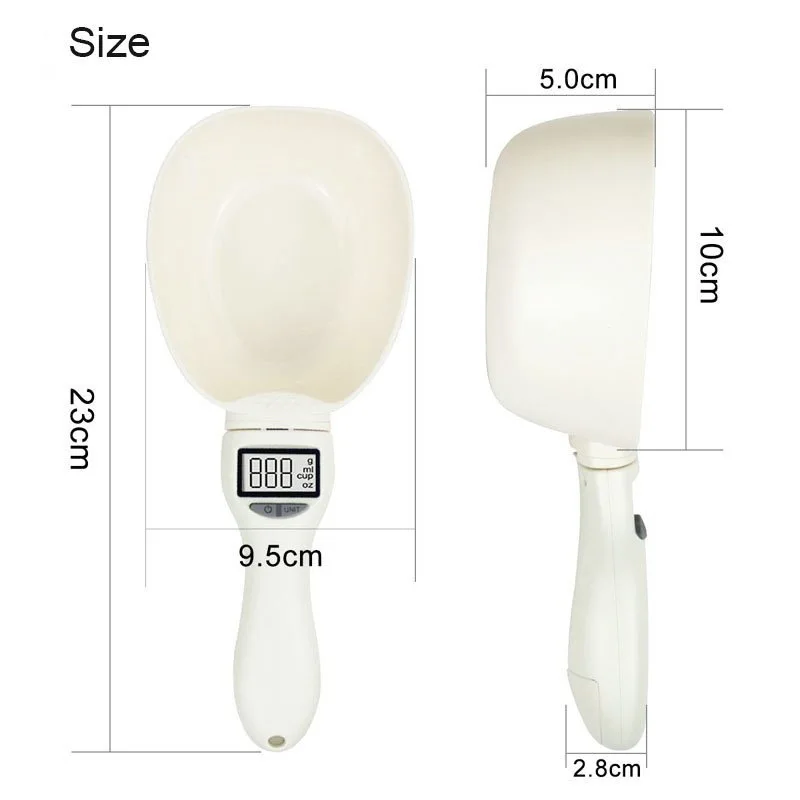 Pets Feeding Tools Food Scale Feeding Scoop for Dog Electronic Digital Display Cat Plastic Smart Measuring Spoon