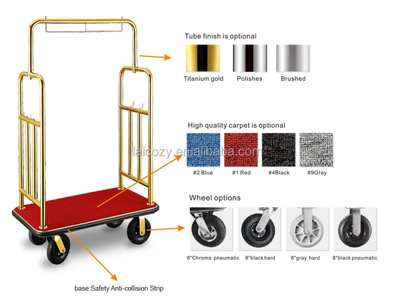 Wholesale Luggage Cart For Hotel Lobby Bellman Luggage Trolley With