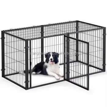 Heavy duty dog cage Kennel Small medium large dog cage Puppy pen Pet cage fenced yard