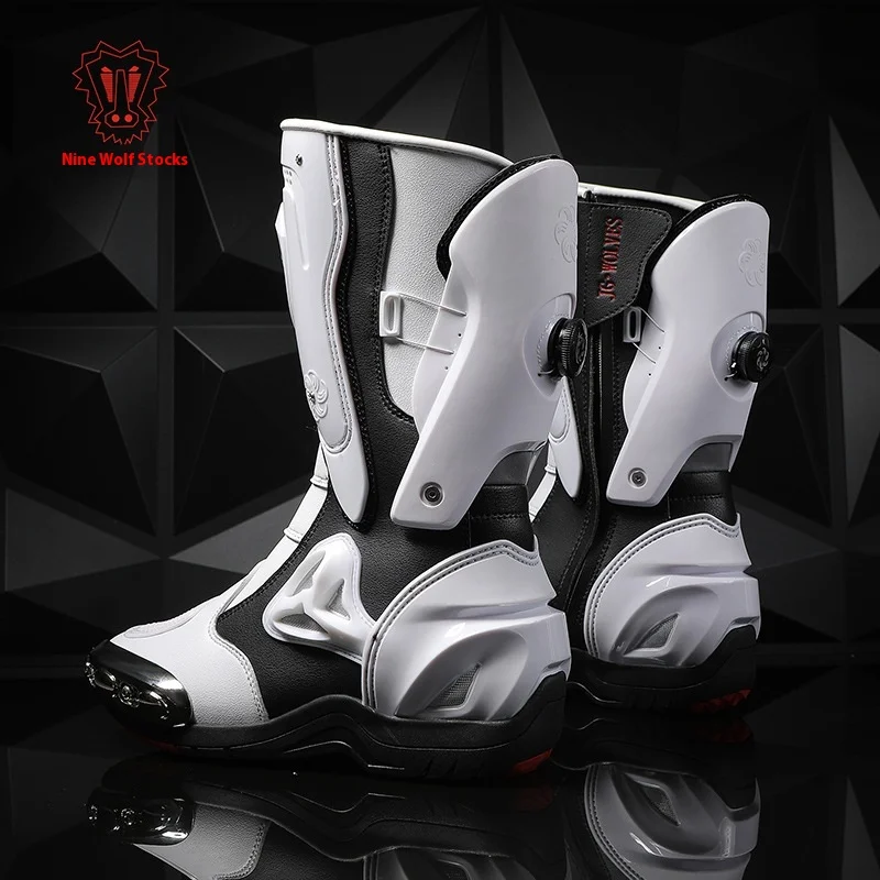 JG Wolves/Jiugulang Professional Motorcycle Cycling Boots Leather JG Wolves/Jiugulang Professional Motorcycle Cycling Boots Leather