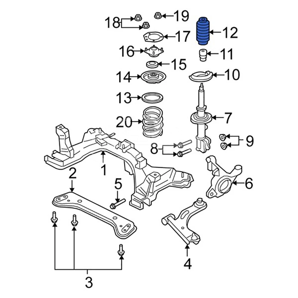Mariner Suspension OEM 9L8Z18A179A Front Shock Absorber Buffer Rubber ... — 3