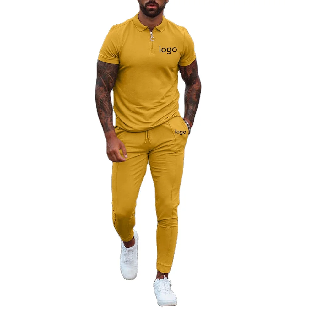 Conjunto Deportivo De Talla Grande Para Hombre,Traje Informal De Talla  Grande,Pantalones Cortos De Manga Corta Con Cremallera,Pantalón Largo,Moda  De Dos Piezas - Buy Hombre De Gran Tamaño Correr Polo Conjuntos,Hombre De  Negocios