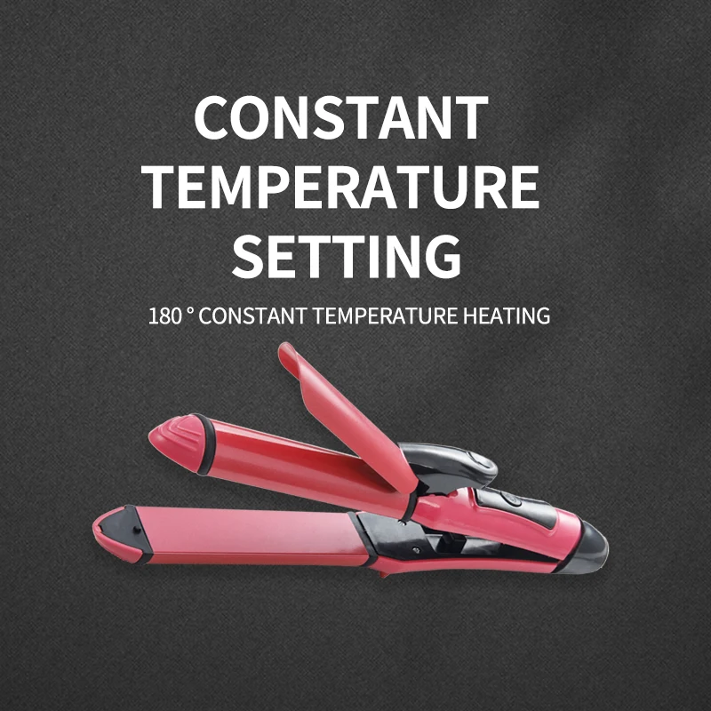 Оптовая продажа титановое 360 градусов Поворотный сетевой шнур розовые цветы ручной щипцы для завивки волос