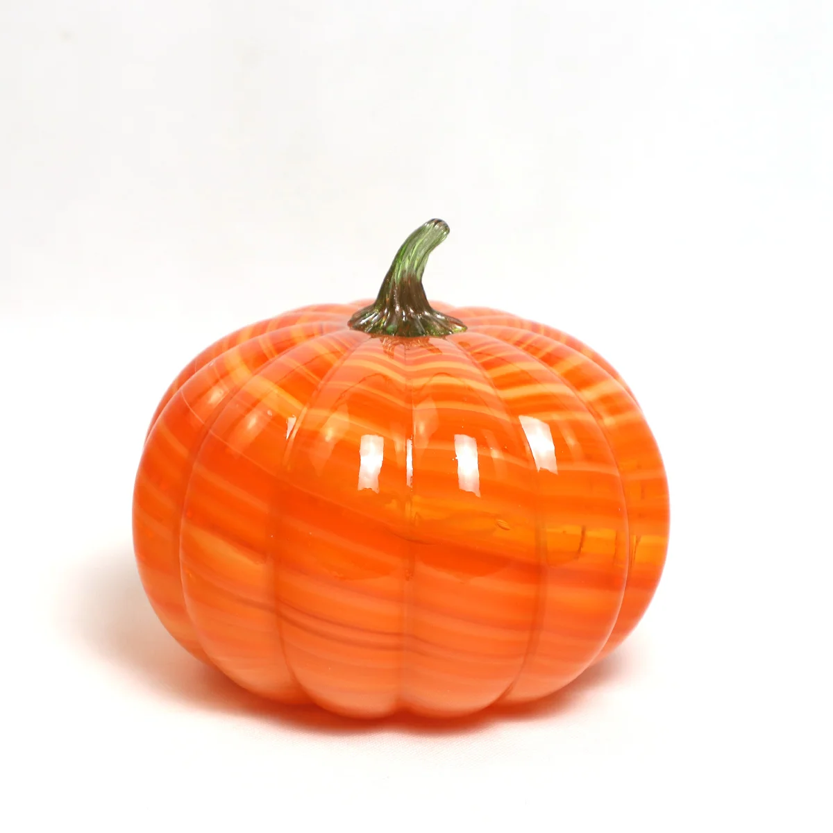 halloween decorations home light up pumpkin shape glass ornaments figurine collectibles for fall harvest