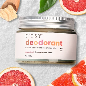 Vegan Grapefruit Armpit Moisturizing Calming Deodorizing Cream Balm Aluminum-Free Refreshing Underarm Deodorant for Body Use