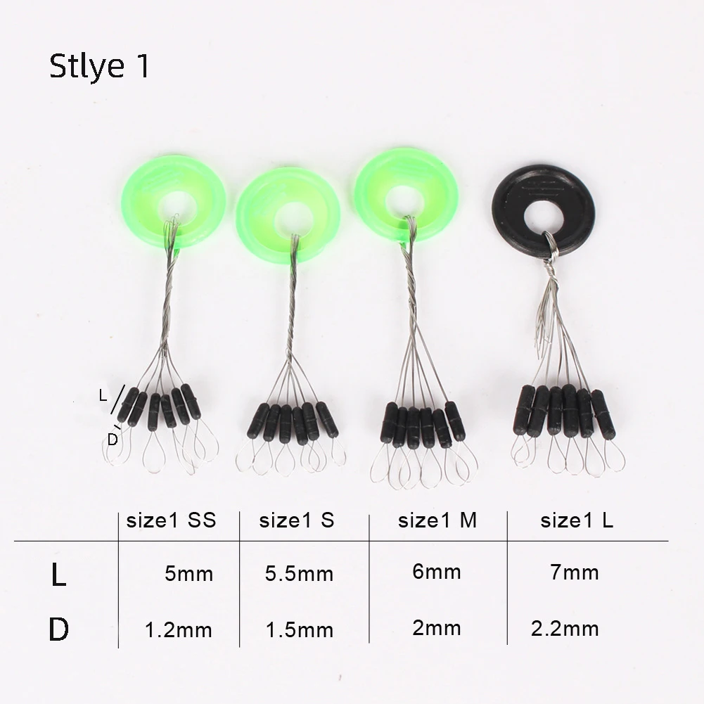 Superiorfishing Rubber Bobber Stoppers Black Space Beans Rubber Line