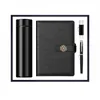 Black-(flask+notebook+pen+USB )