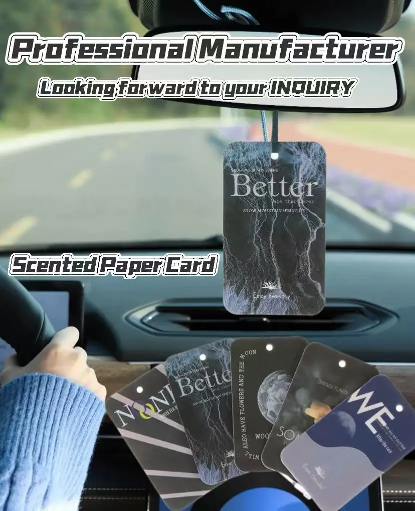 product wholesale customized car perfume cards hot selling paper car air freshener high end car perfume card-17