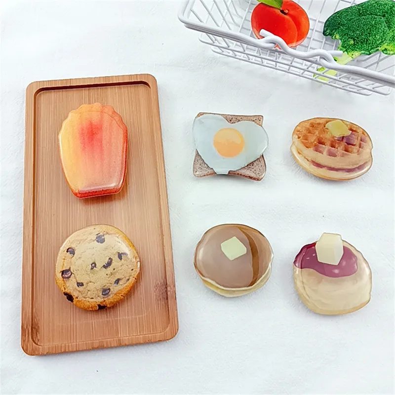 Simulation foods design acrylic phone holder custom your logo CMYK printing mobile phone grips manufacture