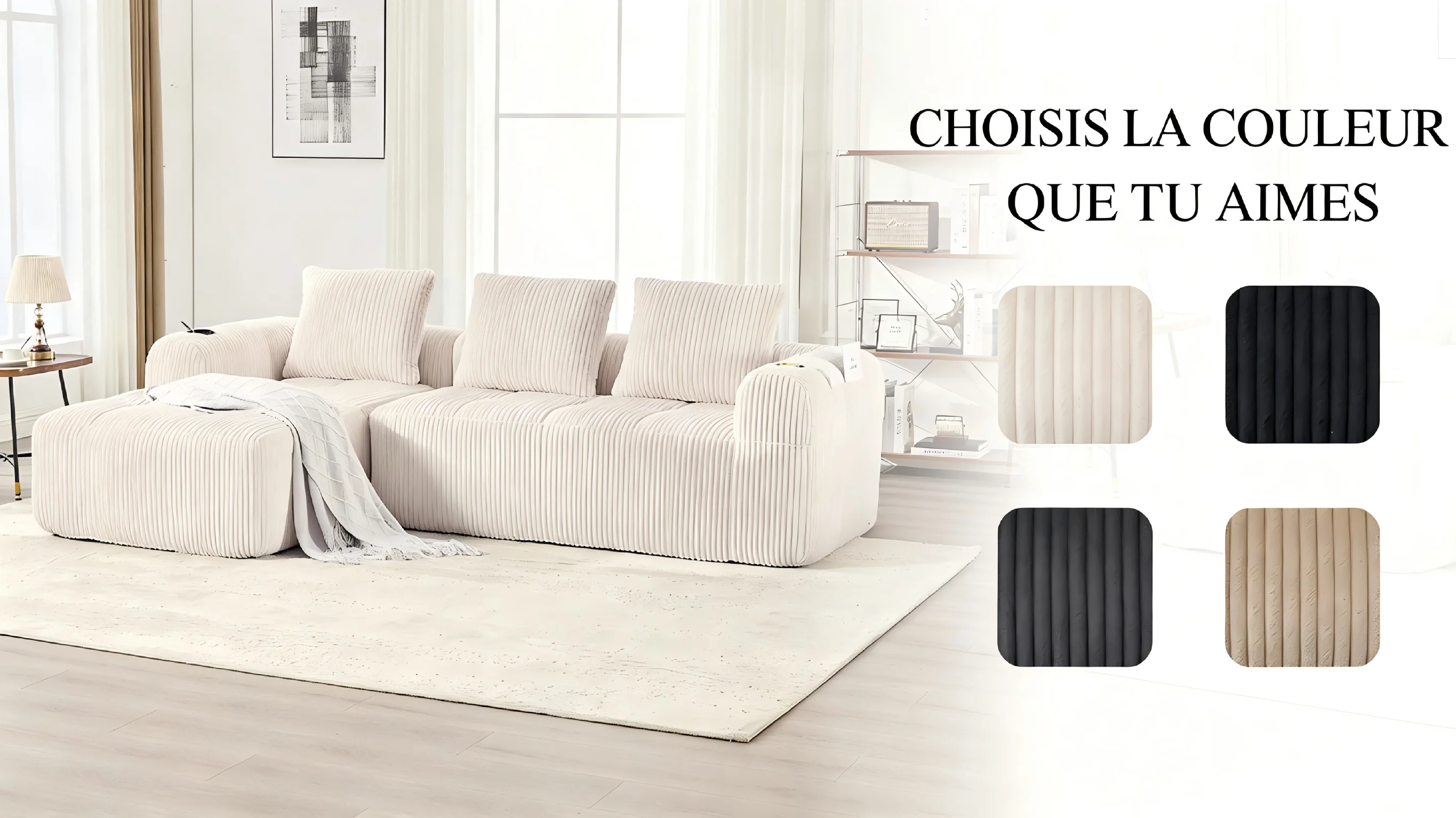 Sofa rétro velours