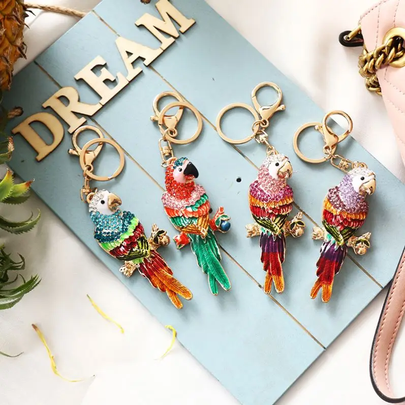 Portachiavi Acrilico Pappagallo Macaws | Originale DALANE JEWELRY - Regalo Donna Con Custodia Inclusa - 3