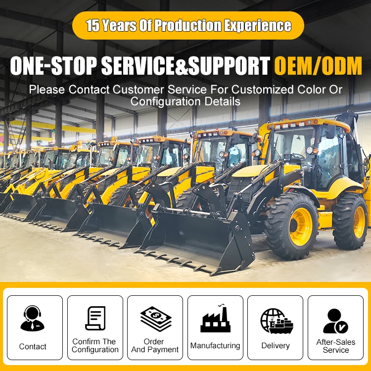 Factory Price Front End Loader 4x4 Backhoe Loader Land Leveling Small Wheel Loader Lifting Capacity 2.8 Tons