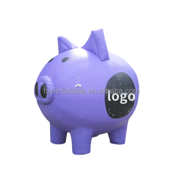 High Quality Custom Advertising Inflatable Cartoon Pig Huge Mascot Cartoon Inflatable Character Advertising Pig Balloon