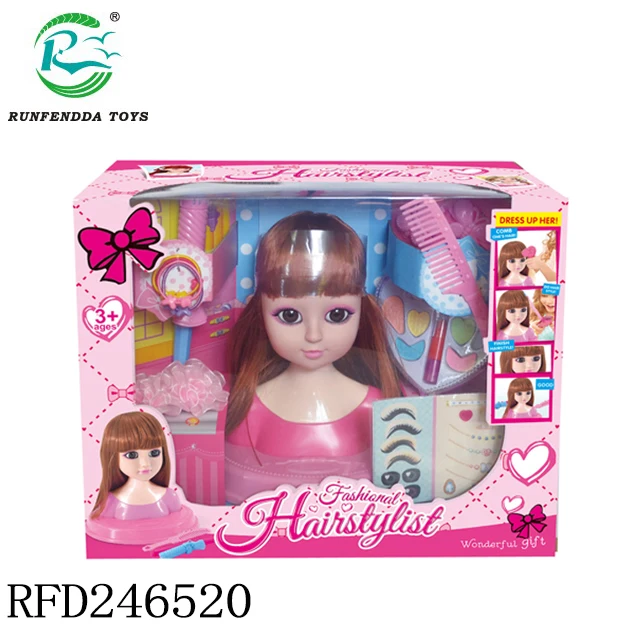 Beauty Set Hair Styling Half Doll Head Set Makeup Toy Play Pretend Toys -  Buy Styling Head,Fashion Doll Head,Kids Cosmetics Set Product on 