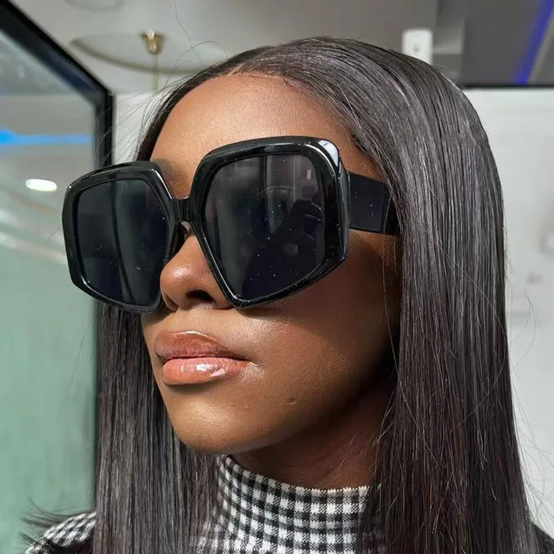 2024 New Irregular Large Frame Sunglasses High Quality Fashion Retro