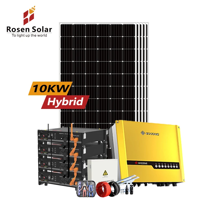 Rosen popular solar lighting system 10kw hybrid solar system
