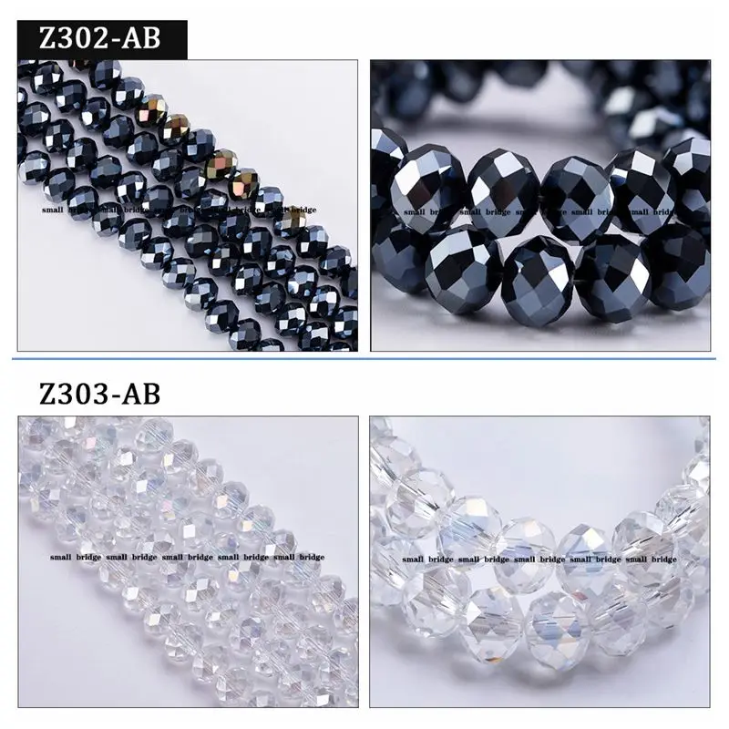 Wholesale Jewelry Making Diy All Colors 4mm 6mm Crystal Glass Beads AB Color Spacer Faceted Glass Beads For Jewelry Making manufacture