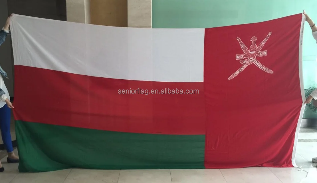 Wholesale Fast Shipping Custom Flag 100% Polyester Flags 3X1.7M The Sultanate of Oman All Country Flag supplier