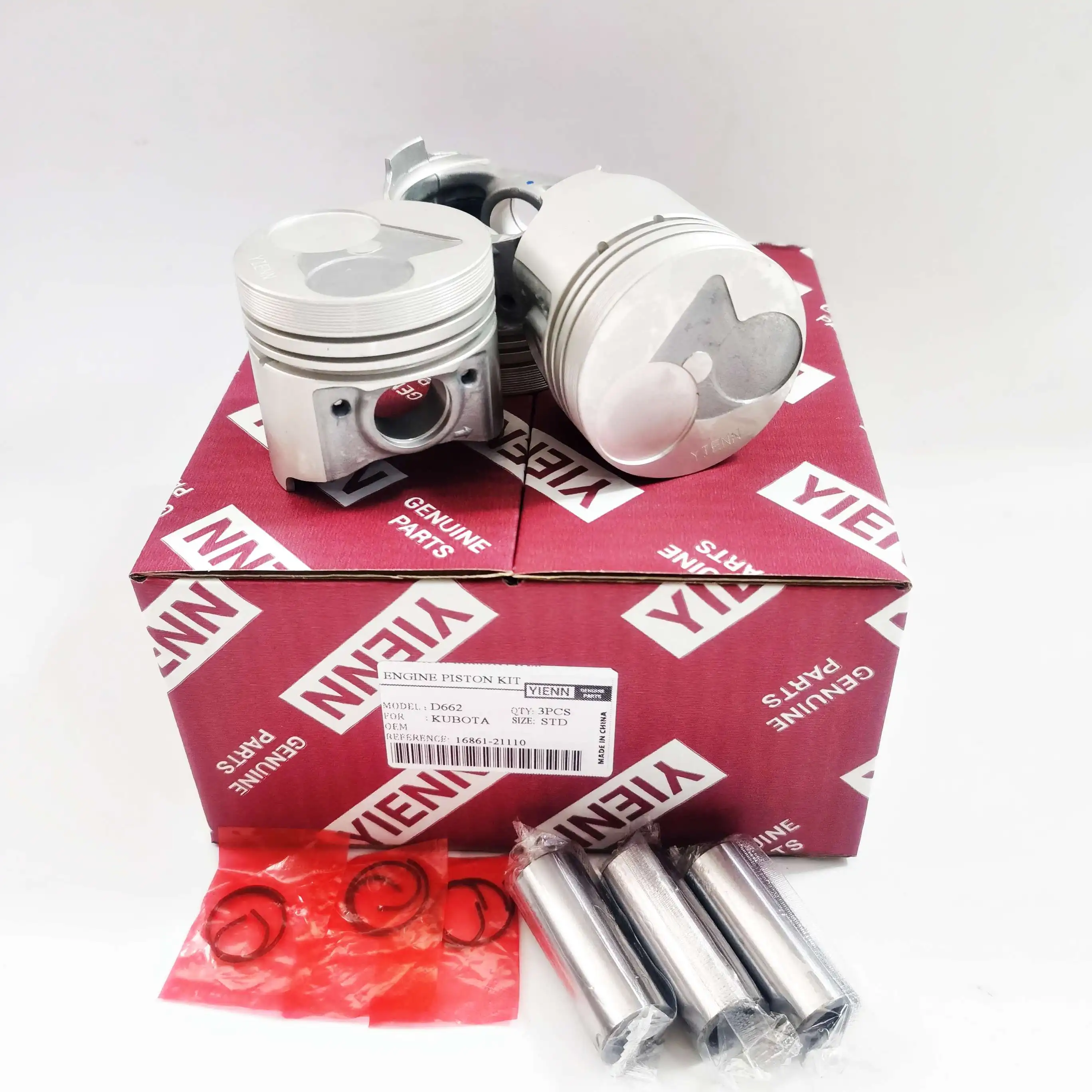 D662 Engine D662 Engine Piston Kit For Kubota Engine Spare Parts Fit Bobcat B1410 ...