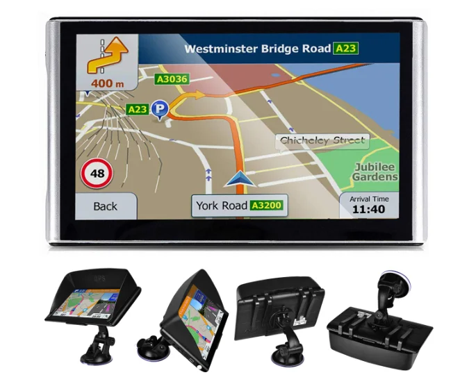 7 Inch Truck GPS Navigator Device Universal Mediatek Navigation GPS with RAM 256MB ROM 16GB Ebook Reader EU/US Map