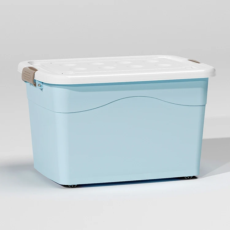 Large Capacity Durable Multiple-Function Storage Box & Bin for Clothing with Pulley for Warehouse Use