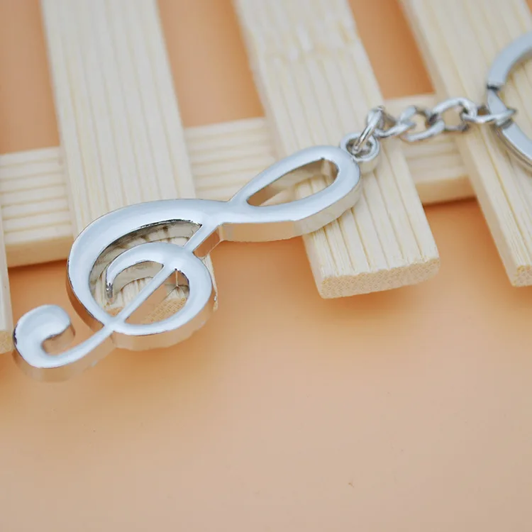Wholesale Metal Key Chains Musical Note Music Symbol Key Rings Keyfob ...
