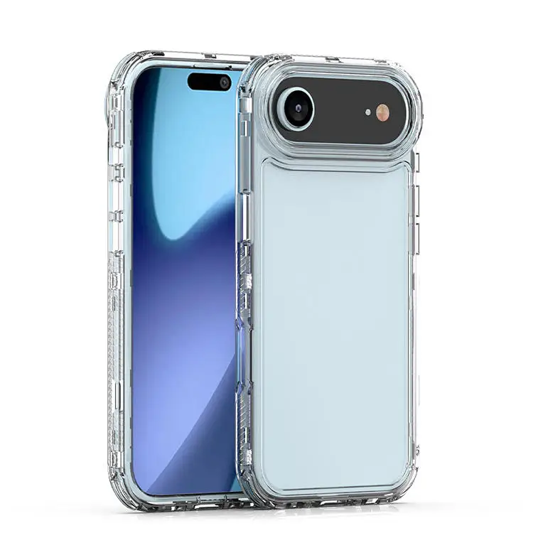 product 2 in 1 tpupc material mobile phone cases for iphone 17 pro and  17 air clear transparent shockproof with clear transparent-3