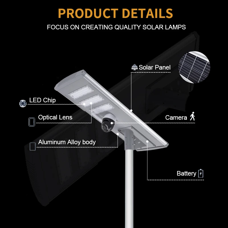 SL108 New Solar Street Light Customized Soft Real Touch Lighting 200W with Solar LED for Garden Application From China