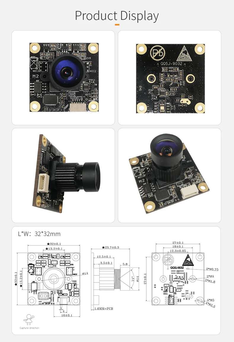 DGZX 5MP HD 15fps USB Camera Module插图1