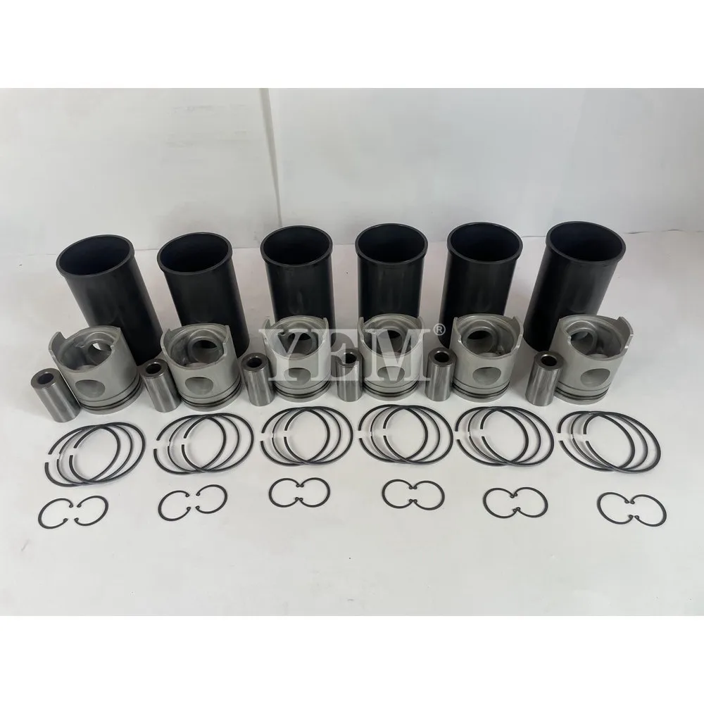 6D40 Cylinder Liner Set With Engine Pistons Rings Liner for Mitsubishi Engine Replacement Parts