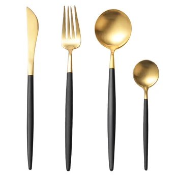 Wedding Cutipol Goa Flatware Sets,manufacturer Luxury Stainless Steel Matte Silver Black Gold cutlery set