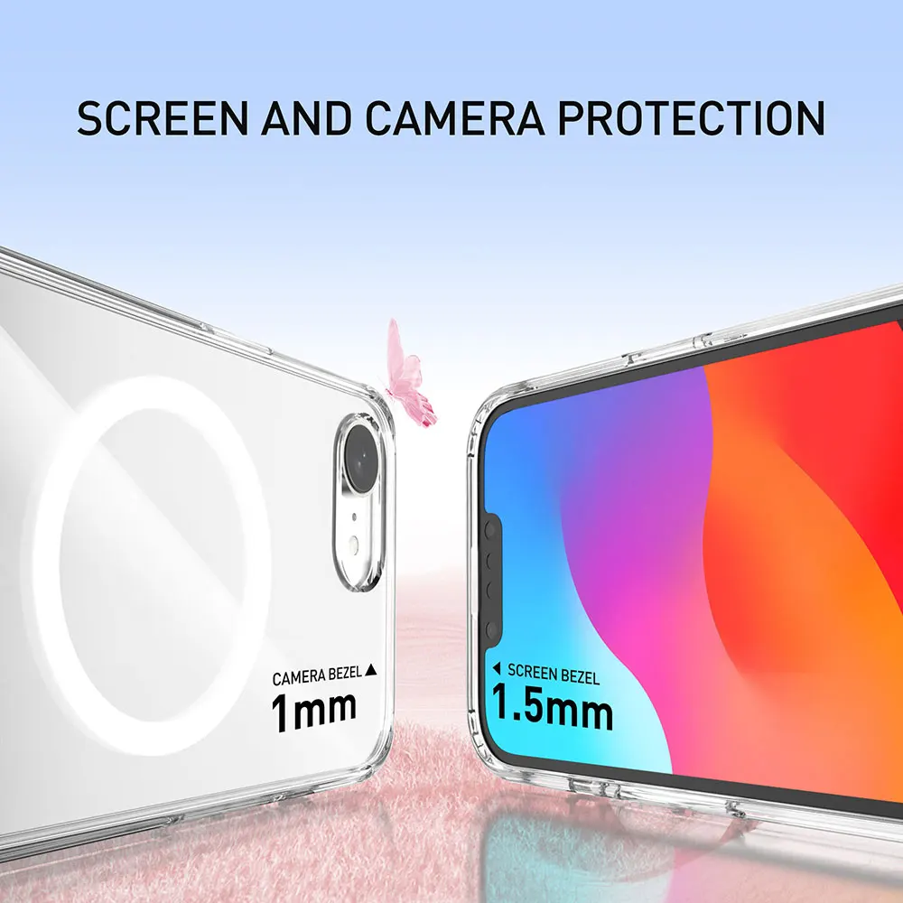 product laudtec tpu pc clear phone cases for iphone 17e air 17 16 pro max shockproof mobile case strong magnetic custom logo oem sjk1118-6