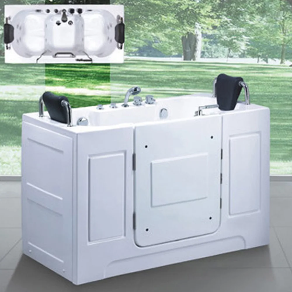 BALISI old people acrylic white color portable walk in bathtub disabled ...